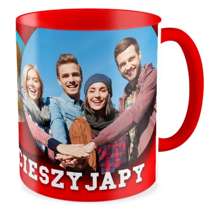 FOTO Kubek czerwony 330ml dla PRZYJACIÓŁ